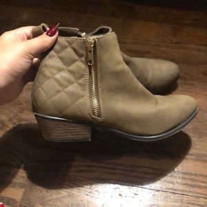 JustFab light brown booties